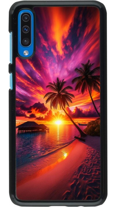 Samsung Galaxy A50 Case Hülle - Malediven Abenddämmerung Glückseligkeit