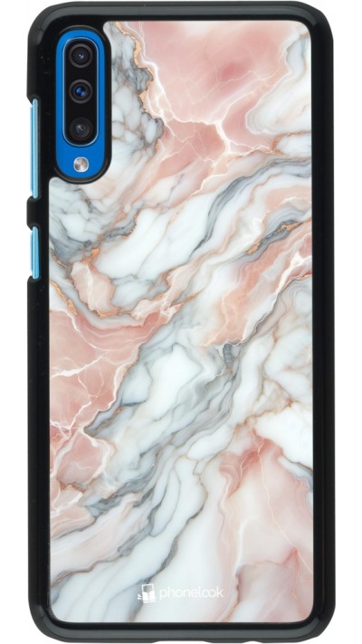 Samsung Galaxy A50 Case Hülle - Rosa Leuchtender Marmor