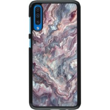 Samsung Galaxy A50 Case Hülle - Violetter silberner Marmor
