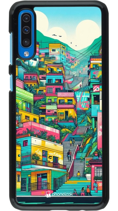 Samsung Galaxy A50 Case Hülle - Medellin Comuna 13 Kunst
