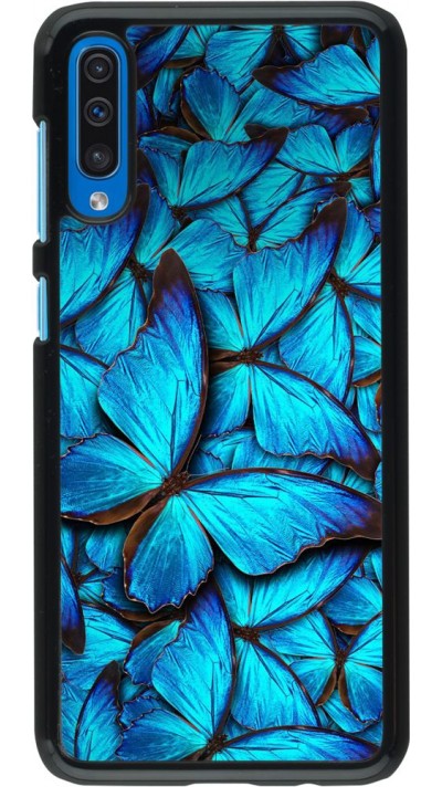 Hülle Samsung Galaxy A50 - Papillon - Bleu