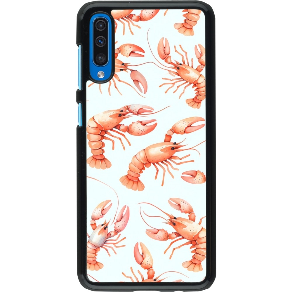 Samsung Galaxy A50 Case Hülle - Muster von pastellfarbenen Hummern