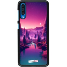Samsung Galaxy A50 Case Hülle - Lila-rosa Landschaft