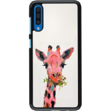 Samsung Galaxy A50 Case Hülle - Pink Girafe Paint