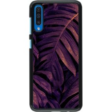 Samsung Galaxy A50 Case Hülle - Purple Light Leaves