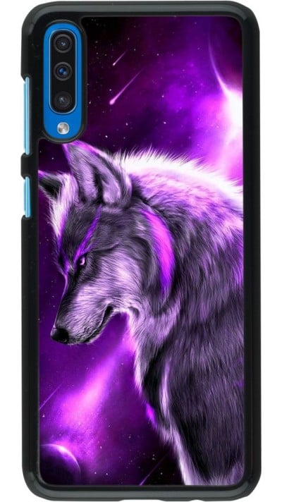 Coque Samsung Galaxy A50 - Purple Sky Wolf