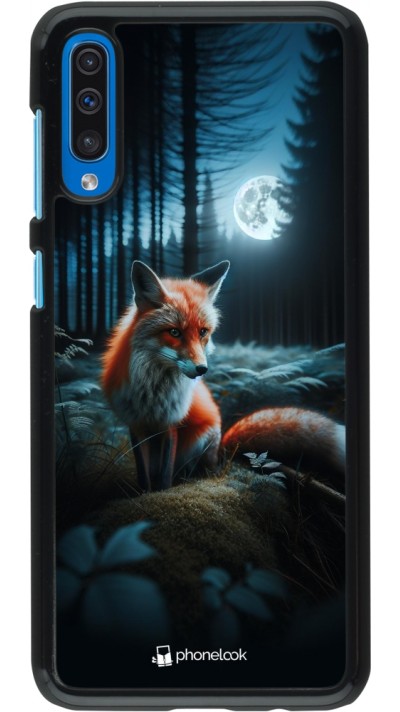 Coque Samsung Galaxy A50 - Renard lune forêt