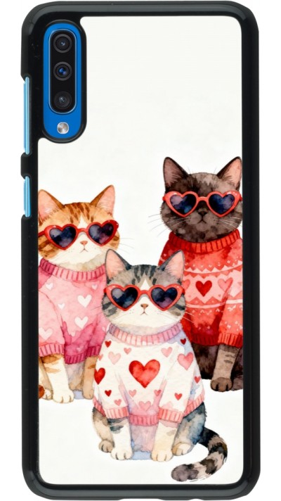 Samsung Galaxy A50 Case Hülle - Saint Valentines Day 26 Cat Love