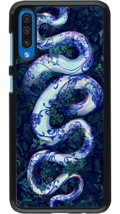 Samsung Galaxy A50 Case Hülle - Snake Blue Anaconda