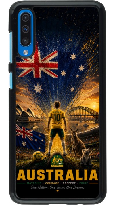 Samsung Galaxy A50 Case Hülle - Fussball Australien splash 2026
