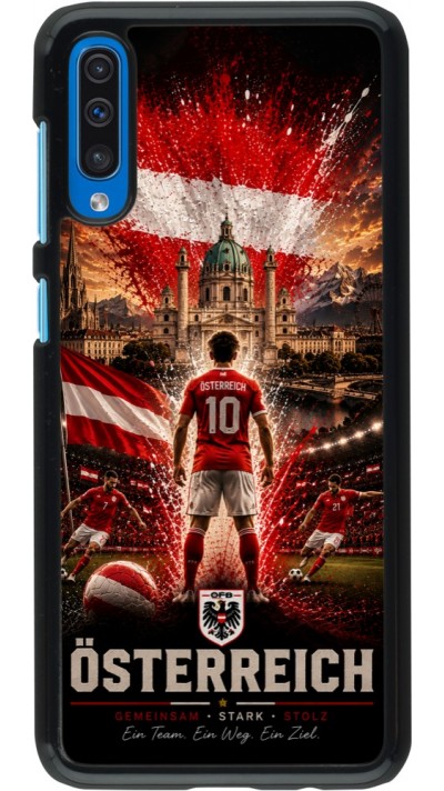 Samsung Galaxy A50 Case Hülle - Fussball Österreich splash 2026