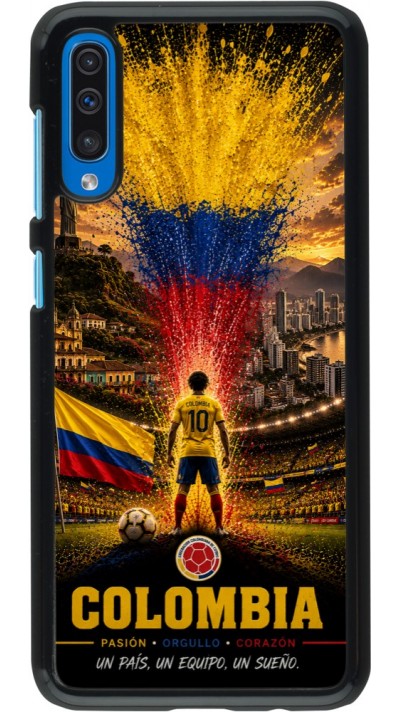Samsung Galaxy A50 Case Hülle - Fussball Kolumbien splash 2026