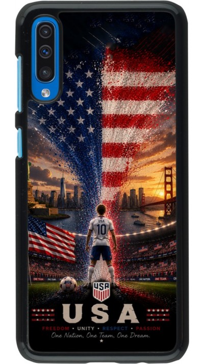 Samsung Galaxy A50 Case Hülle - Fussball Vereinigten Staaten splash 2026
