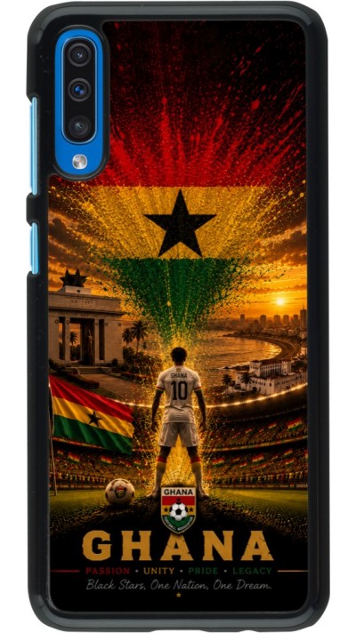 Samsung Galaxy A50 Case Hülle - Fussball Ghana splash 2026