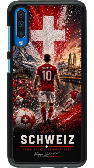 Samsung Galaxy A50 Case Hülle - Fussball Schweiz splash 2026