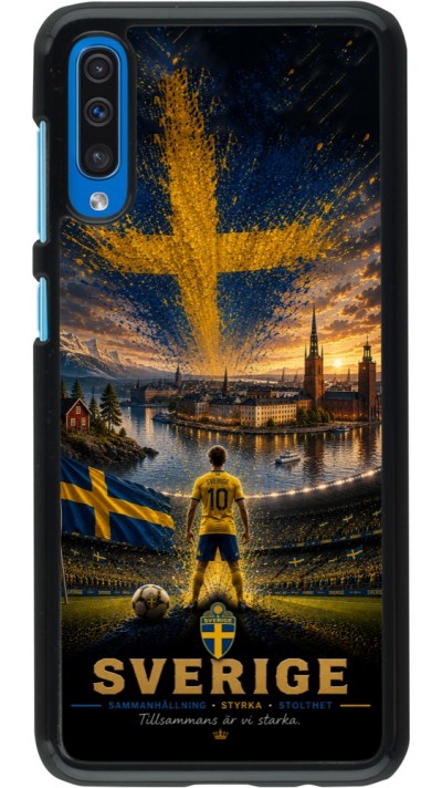 Samsung Galaxy A50 Case Hülle - Fussball Schweden splash 2026