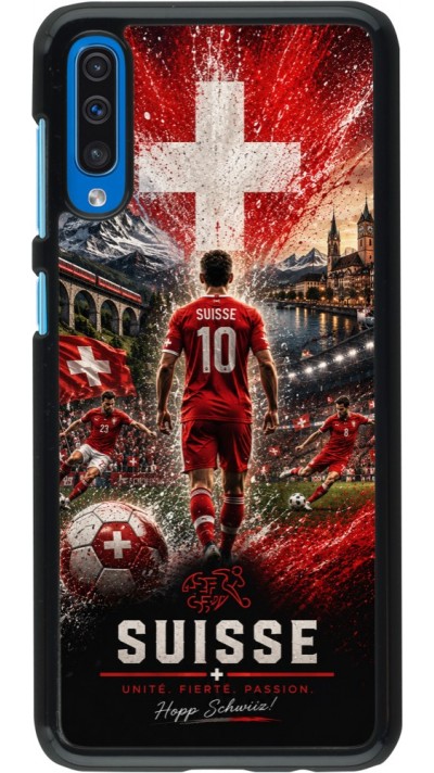 Samsung Galaxy A50 Case Hülle - Fussball Suisse splash 2026