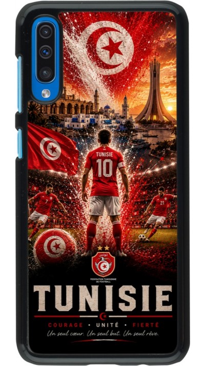 Samsung Galaxy A50 Case Hülle - Fussball Tunesien splash 2026
