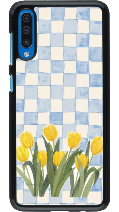 Samsung Galaxy A50 Case Hülle - Blue vichy tulips Spring 2026