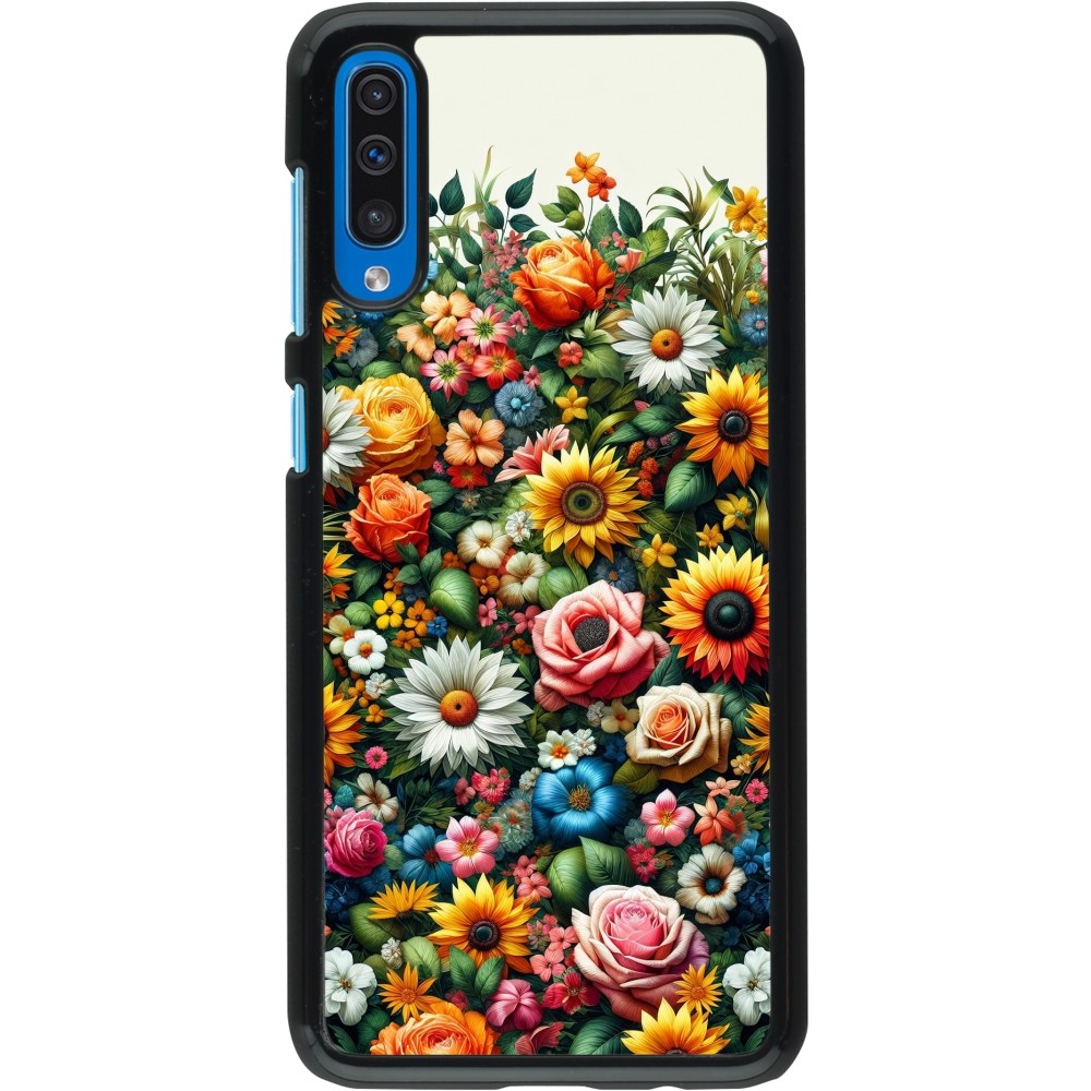 Samsung Galaxy A50 Case Hülle - Sommer Blumenmuster