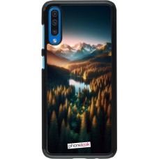 Samsung Galaxy A50 Case Hülle - Sonnenuntergang Waldsee
