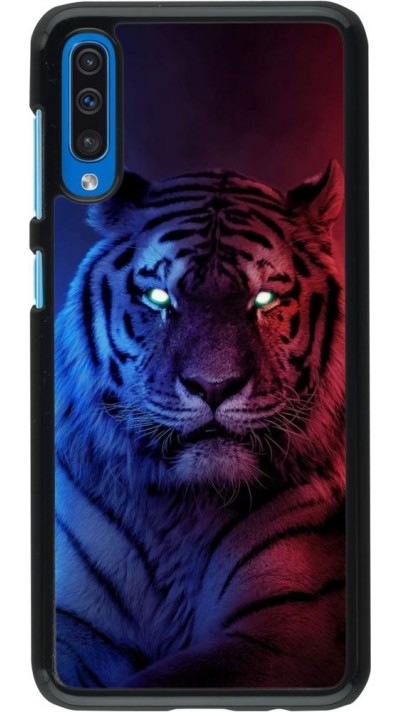 Coque Samsung Galaxy A50 - Tiger Blue Red