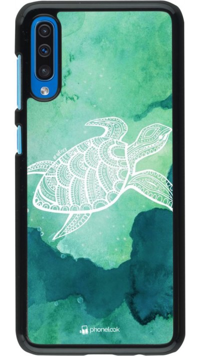 Coque Samsung Galaxy A50 - Turtle Aztec Watercolor