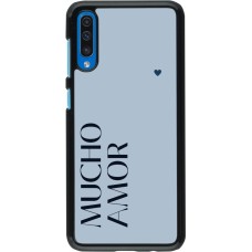 Samsung Galaxy A50 Case Hülle - Valentine 2024 mucho amor azul