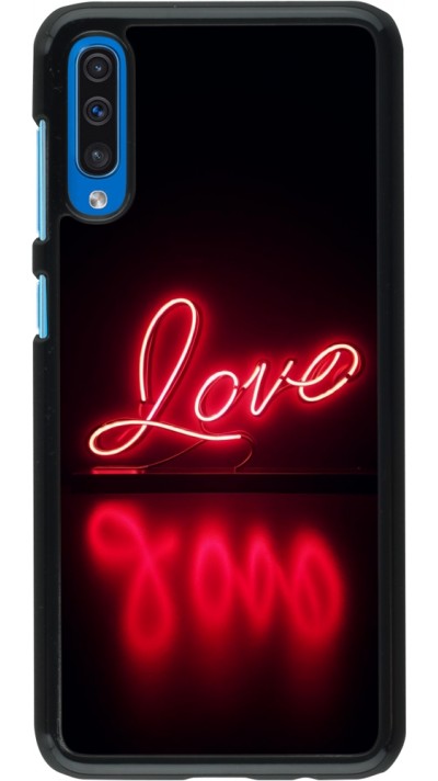 Samsung Galaxy A50 Case Hülle - Valentine 2025 Neon Liebe