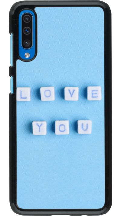 Coque Samsung Galaxy A50 - Valentine 2023 blue love you