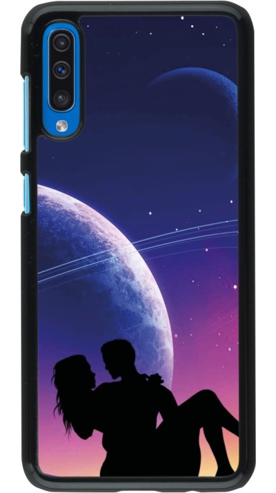 Coque Samsung Galaxy A50 - Valentine 2023 couple love to the moon