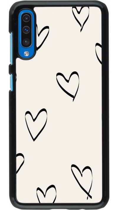 Coque Samsung Galaxy A50 - Valentine 2023 minimalist hearts