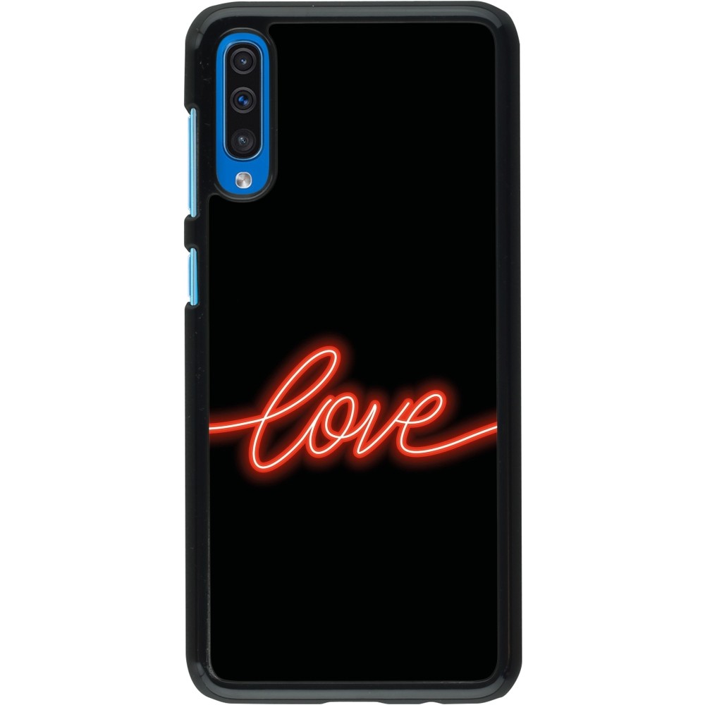 Samsung Galaxy A50 Case Hülle - Valentine 2023 neon love