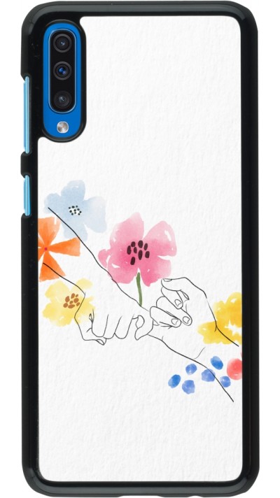 Coque Samsung Galaxy A50 - Valentine 2023 pinky promess flowers