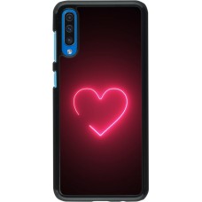 Samsung Galaxy A50 Case Hülle - Valentine 2023 single neon heart
