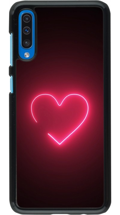 Coque Samsung Galaxy A50 - Valentine 2023 single neon heart