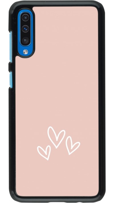 Coque Samsung Galaxy A50 - Valentine 2023 three minimalist hearts