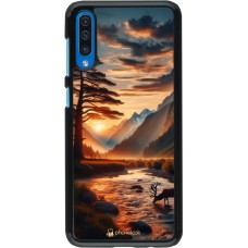 Samsung Galaxy A50 Case Hülle - Tal Sonnenuntergang Hirsch Baum