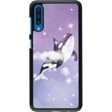 Coque Samsung Galaxy A50 - Whale in sparking stars