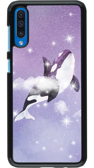 Coque Samsung Galaxy A50 - Whale in sparking stars