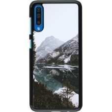 Samsung Galaxy A50 Case Hülle - Winter 22 snowy mountain and lake