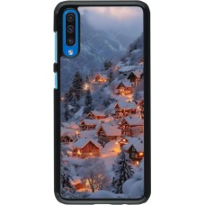 Samsung Galaxy A50 Case Hülle - Winter 25 Winter snowy village