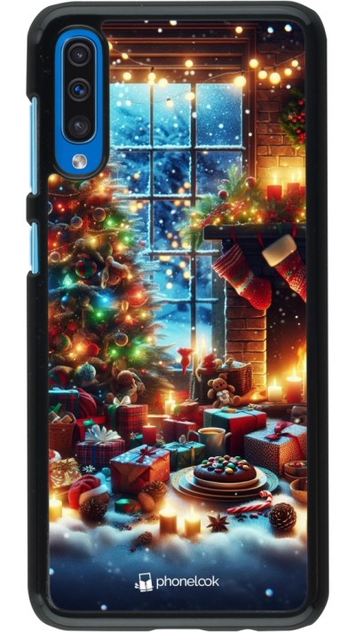 Coque Samsung Galaxy A50 - Noël 2023 cadeaux sapin