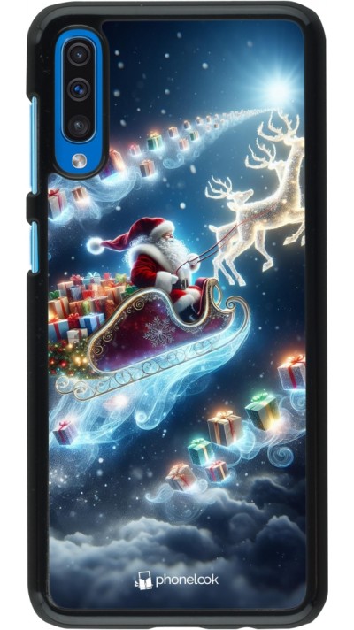 Coque Samsung Galaxy A50 - Noël 2023 Père Noël enchanté