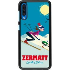 Samsung Galaxy A50 Case Hülle - Zermatt Ski Downhill
