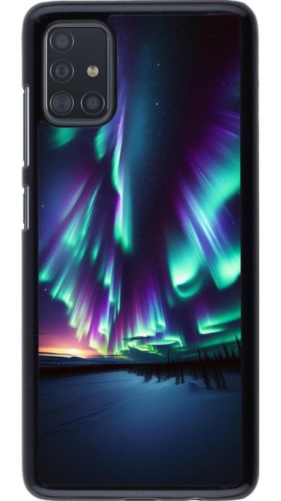 Coque Samsung Galaxy A51 - Aurore Boréale Étincelante