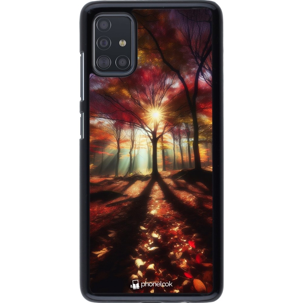 Samsung Galaxy A51 Case Hülle - Herbstlicher goldener Glanz