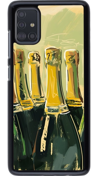 Samsung Galaxy A51 Case Hülle - Champagne Malerei