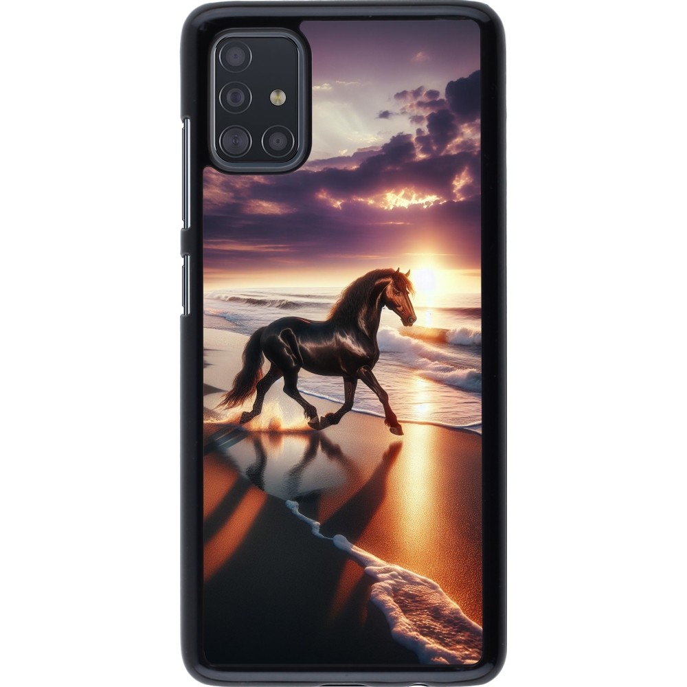 Coque Samsung Galaxy A51 - Cheval majestueux plage