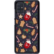 Samsung Galaxy A51 Case Hülle - Christmas 25 Pattern Gingerbread House